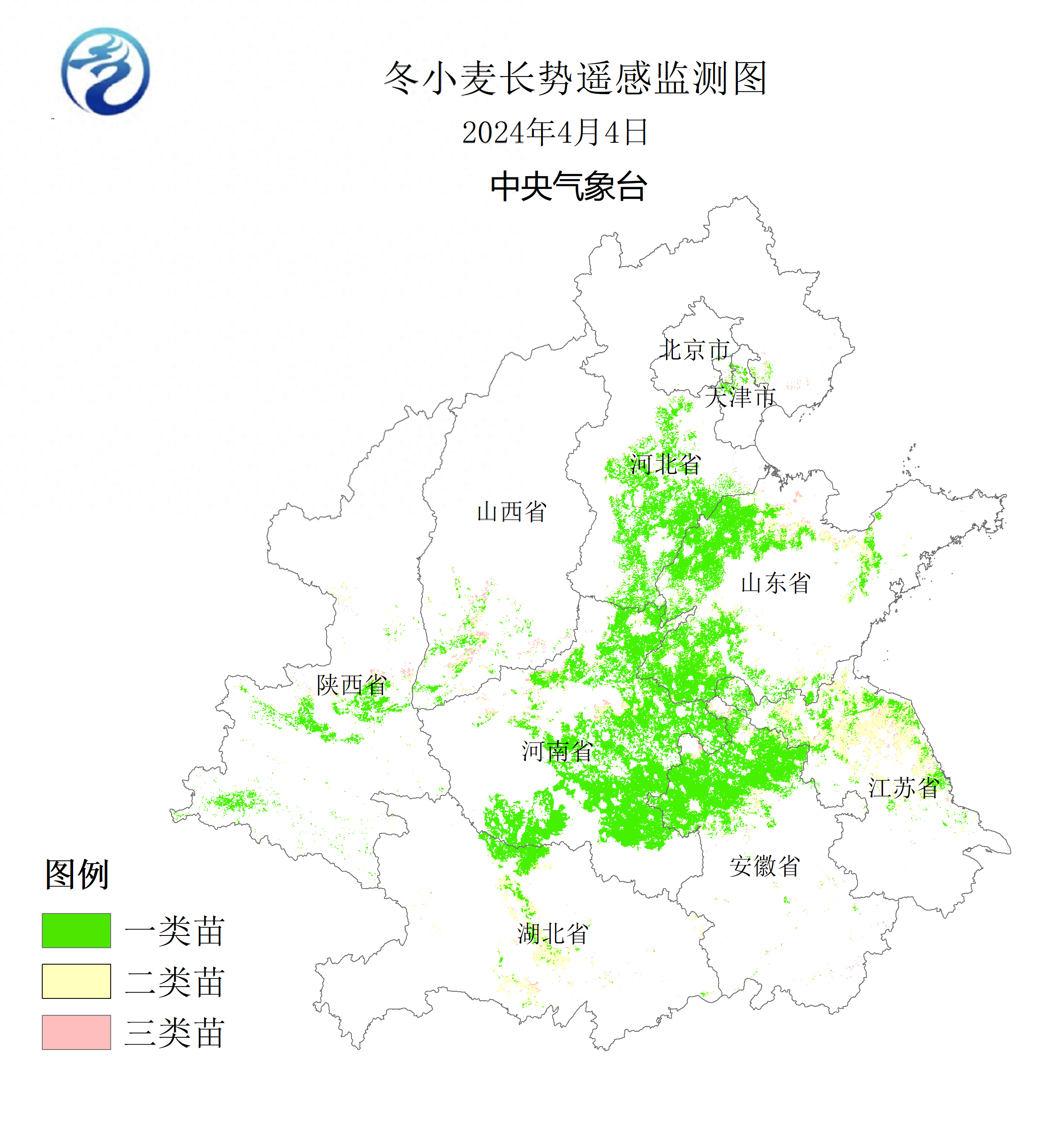 3月下旬以来冬小麦油菜主产区大部气象条件偏好
