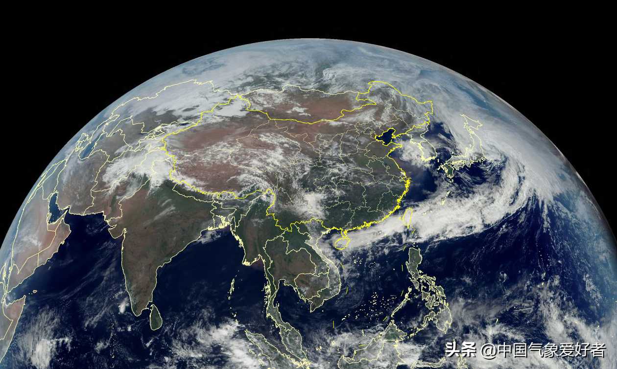 高清云图看近日天气：我国南北方全面放晴，巨型风暴正席卷日本