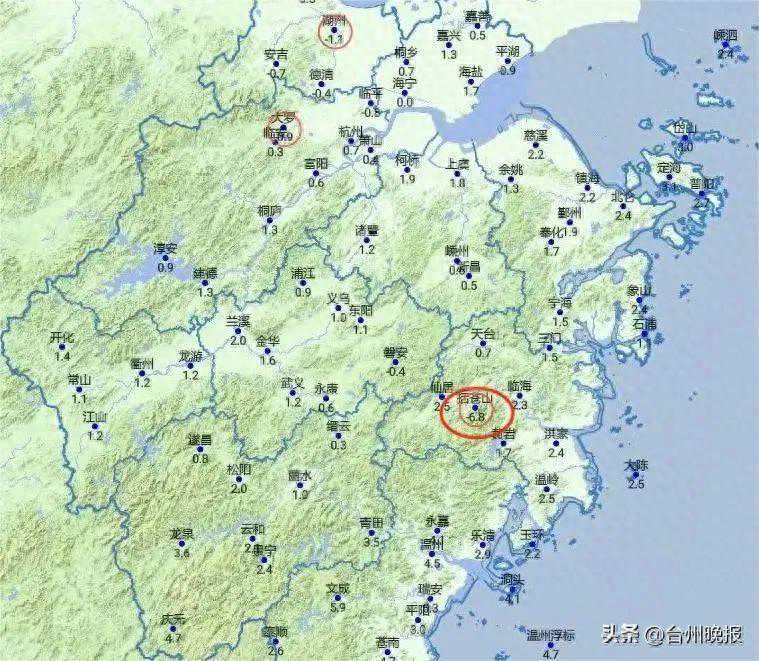 -6.8℃！台州这里全省最冷！预警连发！接下来很刺激…