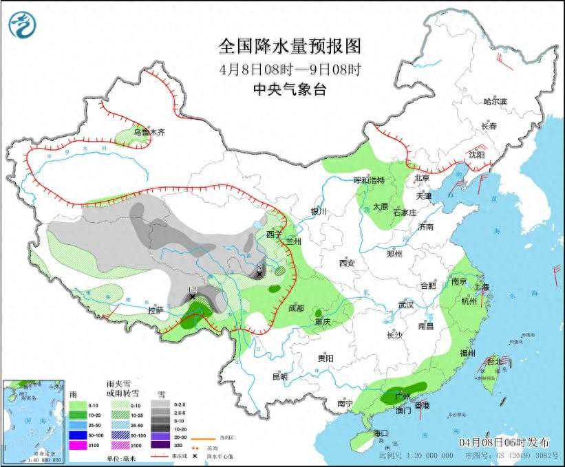 青藏高原东部有持续雨雪 冷空气影响华北东北地区