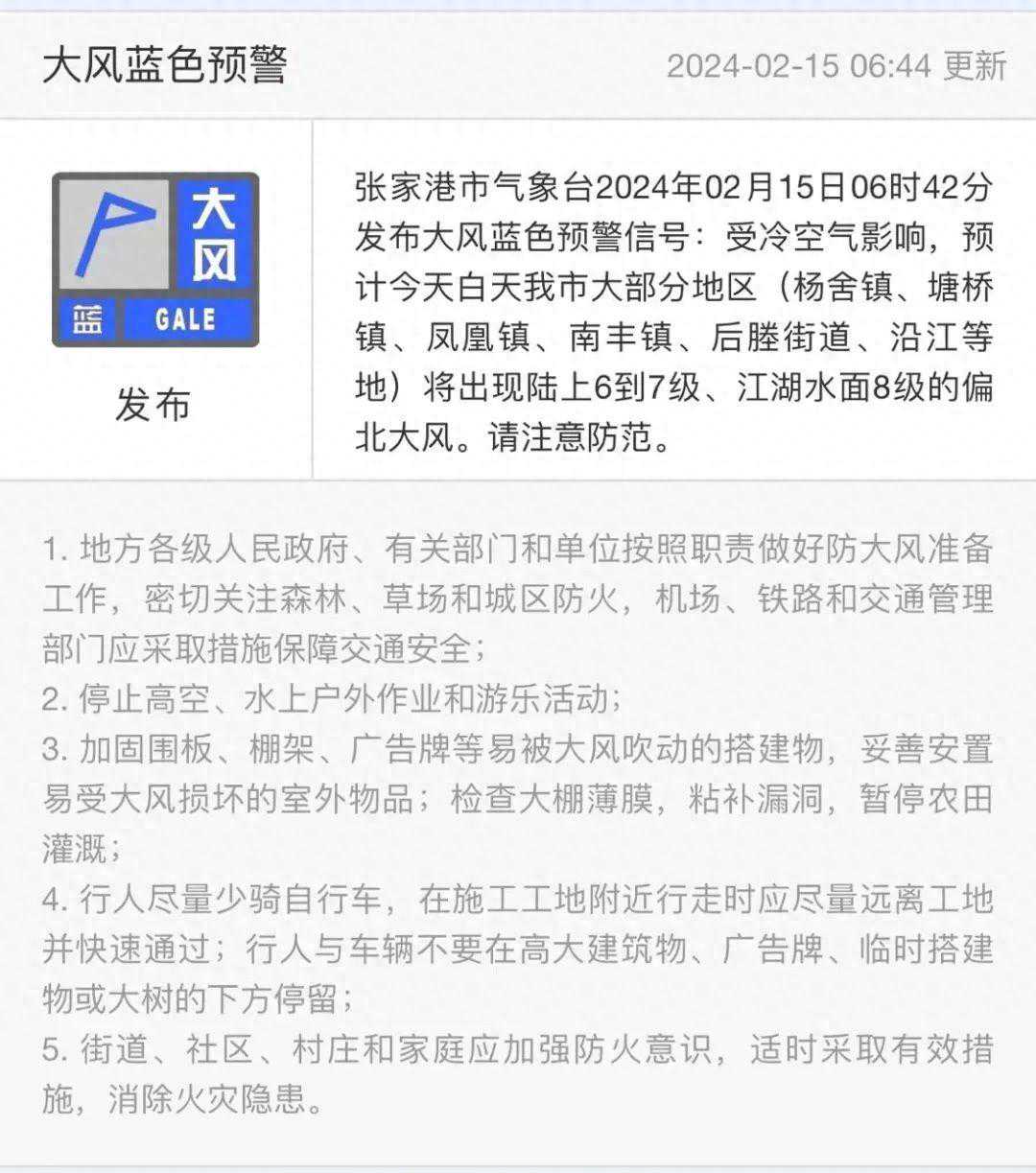 张家港天气有变！零下1℃，大风，冰冻！