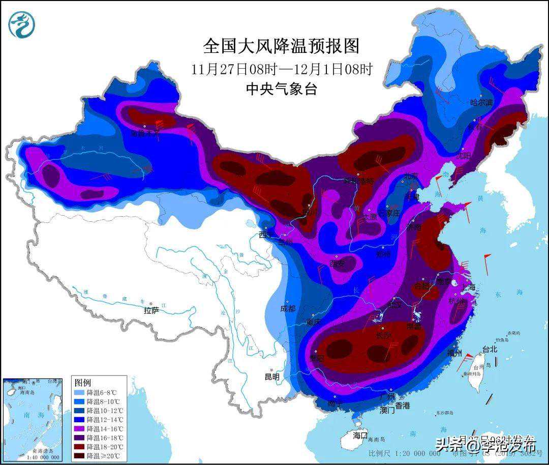 寒潮来袭！局地降温超18℃🥶未来几天李沧的天气……