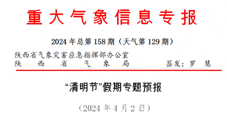 西安主要降水时段马上开启！最新陕西清明天气预报