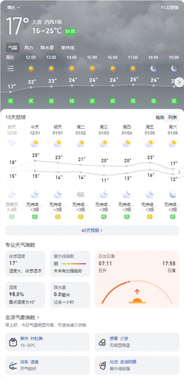 注意了！肇庆市未来一周的天气预报出来了！着装建议！