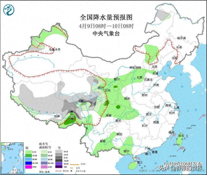 湖北未来一周天气预报：4月9日-4月14日具体分布如下