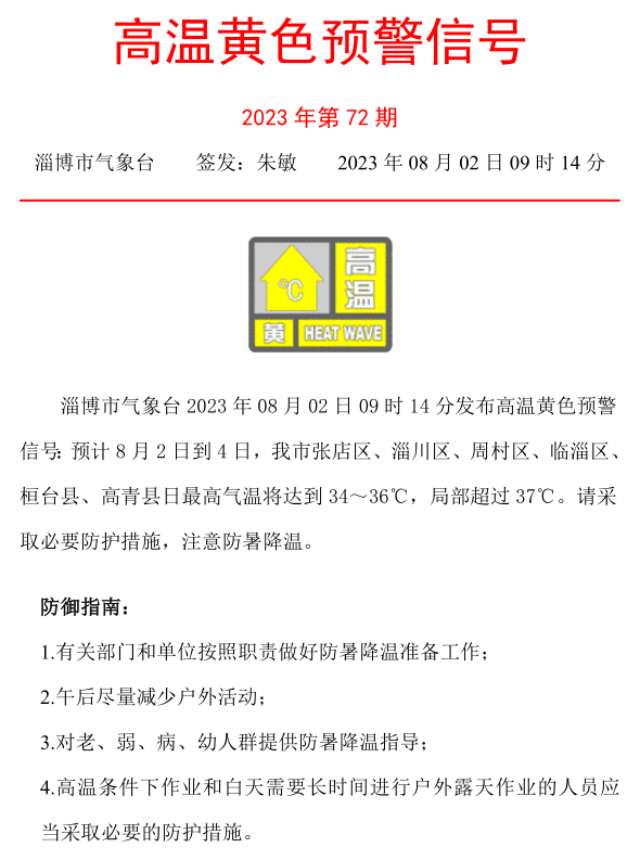 淄博刚发预警！连续3天，张店、淄川等6区县注意